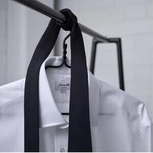 Hamilton White Herringbone Long Sleeve Shirt – Custom Made